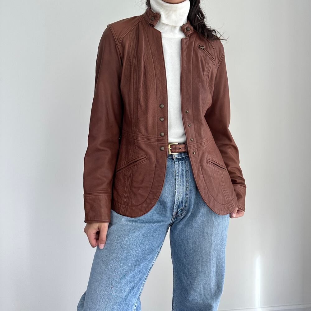 Vintage Brown Leather Jacket